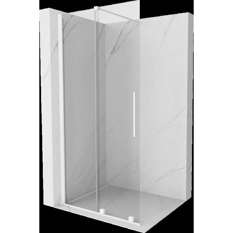 Mexen Velar sprchový panel posuvný Walk-in 100 x 200 cm, transparentný 8 mm, biely - 871-100-000-03-20