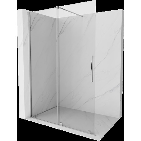 Mexen Velar posuvná sprchová zástena Walk-in 150 x 200 cm, transparentná 8 mm, chróm - 871-150-000-03-01