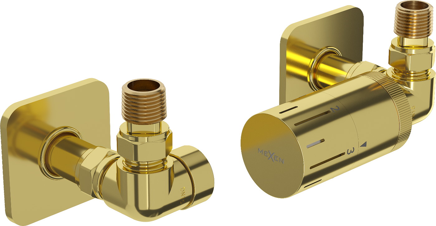 Mexen G05 súprava termostatická osová s krytom S, zlatá - W903-958-909-50
