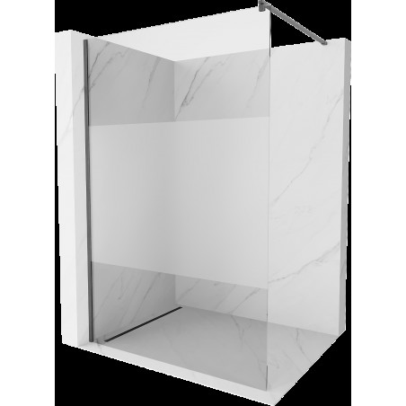 Mexen Kioto sprchová stena Walk-in 140 x 200 cm, transparentná/matná 8 mm, brúsená gun gray - 800-140-101-66-35