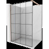 Mexen Kioto sprchová zástena Walk-in 150 x 200 cm, čierny vzor 8 mm, brúsená meď - 800-150-101-65-77