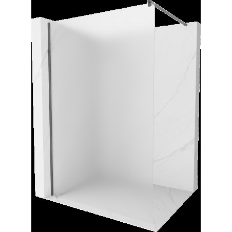 Mexen Kioto sprchová stena Walk-in 130 x 200 cm, matné sklo 8 mm, brúsený gun gray - 800-130-101-66-30