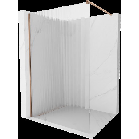 Mexen Kioto sprchová stena Walk-in 100 x 200 cm, brúsené 8 mm, mosadz brúsená - 800-100-101-65-09