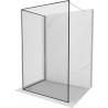 Mexen Kioto sprchová stena Walk-in 130 x 110 cm, čierny vzor, chróm - 800-130-212-01-70-110