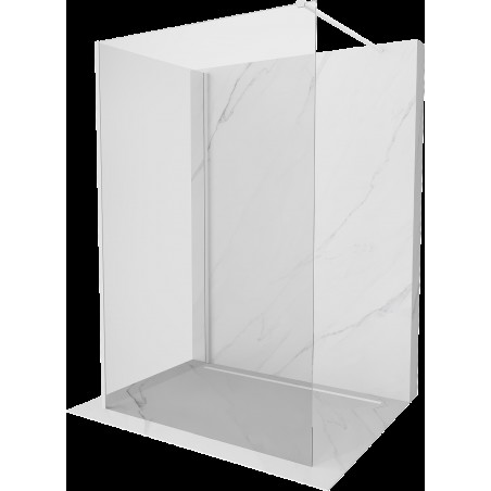 Mexen Kioto sprchová stena Walk-in 130 x 85 cm, transparentná, biela - 800-130-212-20-00-085