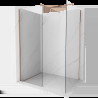 Mexen Kioto sprchová zástena Walk-in 170 x 85 cm, transparentná, brúsená meď - 800-170-202-65-00-085