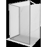 Mexen Kioto sprchová stena Walk-in 130 x 110 cm, čierny vzor, biela - 800-130-212-20-70-110