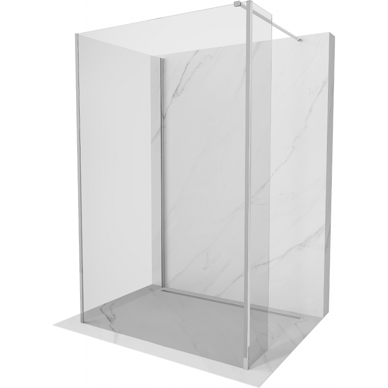 Mexen Kioto sprchová stena Walk-in 140 x 85 x 30 cm, transparentná, chróm - 800-140-085-221-01-00-030