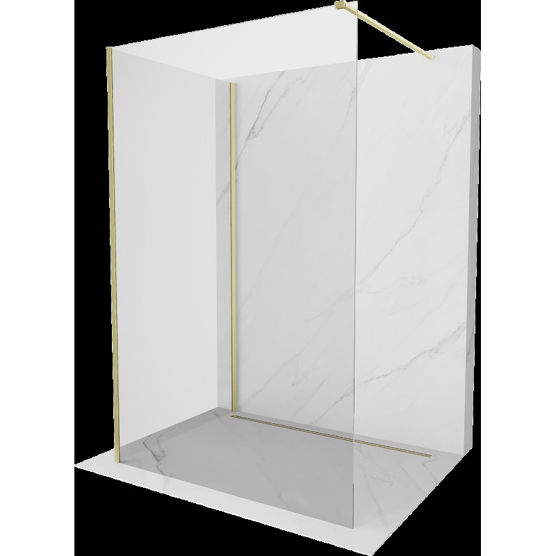 Mexen Kioto sprchová zástena Walk-in 140 x 95 cm, transparentná, zlatá brúsená - 800-140-212-55-00-095