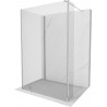 Mexen Kioto sprchová zástena Walk-in 100 x 90 x 40 cm, priehľadná, chróm - 800-100-090-221-01-00-040