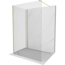 Mexen Kioto sprchová zástena Walk-in 125 x 110 cm, transparentná, zlatá brúsená - 800-125-212-55-00-110