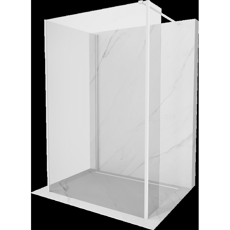 Mexen Kioto sprchovací stěna Walk-in 140 x 75 x 30 cm, transparentní, bílá - 800-140-075-221-20-00-030