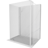 Mexen Kioto sprchová stena Walk-in 135 x 110 x 30 cm, transparentná, biela - 800-135-110-221-20-00-030