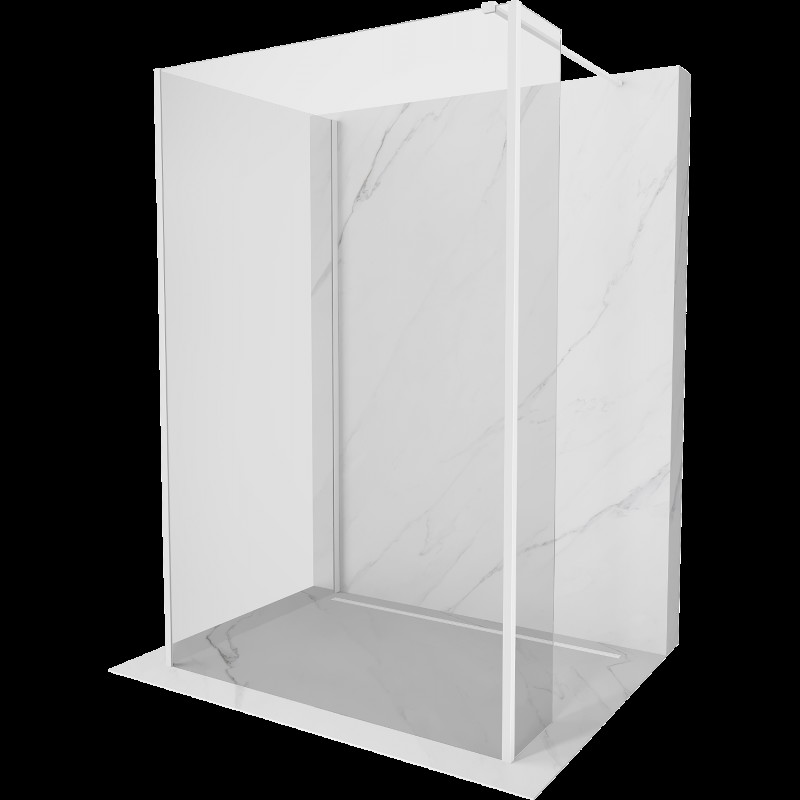 Mexen Kioto sprchová stena Walk-in 115 x 90 x 30 cm, transparentná, biela - 800-115-090-221-20-00-030