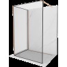 Mexen Kioto sprchová stena Walk-in 130 x 90 cm, čierny vzor, brúsená meď - 800-130-212-65-70-090