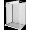 Mexen Kioto sprchovací stěna Walk-in 130 x 90 cm, černý vzor, gun gray kartáčovaný - 800-130-212-66-70-090