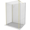 Mexen Kioto sprchová stena Walk-in 100 x 80 x 30 cm, transparentná, zlatá brúsená - 800-100-080-221-55-00-030