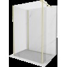 Mexen Kioto sprchová stena Walk-in 135 x 80 x 30 cm, priesvitná, zlato brúsené - 800-135-080-221-55-00-030