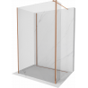 Mexen Kioto sprchová stena Walk-in 130 x 85 x 30 cm, transparentná, ružové zlato - 800-130-085-221-60-00-030