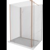 Mexen Kioto sprchová zástena Walk-in 130 x 90 x 30 cm, transparentná, ružové zlato - 800-130-090-221-60-00-030