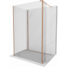 Mexen Kioto sprchová stena Walk-in 135 x 100 x 30 cm, transparentná, ružové zlato - 800-135-100-221-60-00-030