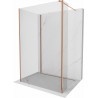 Mexen Kioto sprchová stena Walk-in 140 x 100 x 30 cm, transparentná, ružové zlato - 800-140-100-221-60-00-030