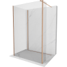 Mexen Kioto sprchová stena Walk-in 130 x 95 x 30 cm, transparentná, brúsená medi - 800-130-095-221-65-00-030