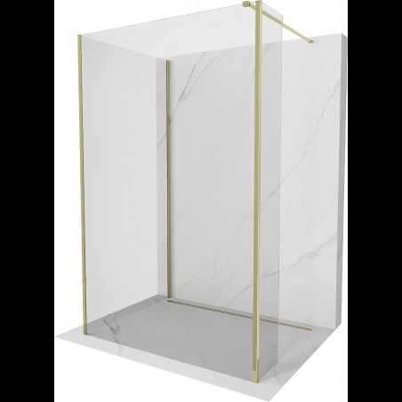 Mexen Kioto sprchová zástena Walk-in 110 x 90 x 30 cm, transparentná, zlatá - 800-110-090-221-50-00-030