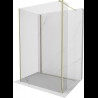 Mexen Kioto sprchová stena Walk-in 125 x 90 x 40 cm, transparentná, zlatá - 800-125-090-221-50-00-040