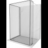 Mexen Kioto sprchová stěna Walk-in 140 x 120 x 40 cm, černý vzor, chrom - 800-140-120-221-01-70-040