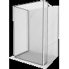 Mexen Kioto sprchová stena Walk-in 100 x 80 x 30 cm, čierny vzor, biela - 800-100-080-221-20-70-030