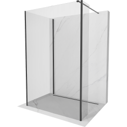 Mexen Kioto sprchová stena Walk-in 120 x 105 x 30 cm, transparentná, čierna - 800-120-105-221-70-00-030