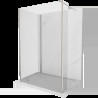 Mexen Kioto sprchová stena Walk-in 110 x 85 x 30 cm, transparentná, brúsený niklový - 800-110-085-221-97-00-030