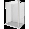 Mexen Kioto walk-in sprchový panel 90 x 90 x 30 cm, priehľadný, brúsený nikel - 800-090-090-221-97-00-030