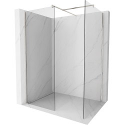 Mexen Kioto sprchová stena Walk-in 130 x 85 cm, transparentná, kartáčovaný niklový - 800-130-202-97-00-085