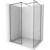 Mexen Kioto sprchová zástena Walk-in 140 x 110 cm, čierny vzor, gun metal - 800-140-202-95-70-110