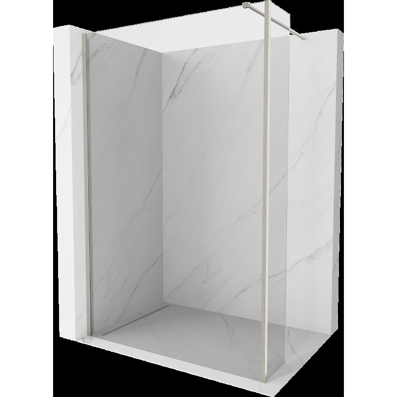 Mexen Kioto sprchová stěna Walk-in 125 x 30 cm, transparentná, kartáčovaný nikel - 800-125-212-97-00-030