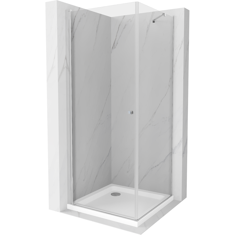 Mexen Pretoria sprchová kabína, kyvné dvere 70 x 70 cm, transparentnéné, chrómová + závesný bidet Flat - 852-070-070-01-00-4010