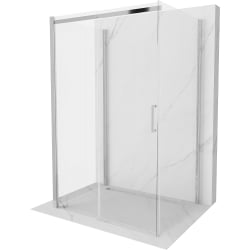 Mexen Omega trojstranný sprchovací kút, posuvný 110 x 100 cm, transparentný, chróm - 825-110-100-01-00-3S