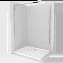 Mexen Omega sprchová kabína, posuvné dvere 110 x 70 cm, transparentnéné, chrómová + závesný bidet Flat - 825-110-070-01-00-4010