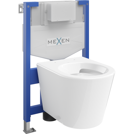 Mexen podomietkový WC systém Felix XS-F s WC misou Rico, biela- 6803372XX00