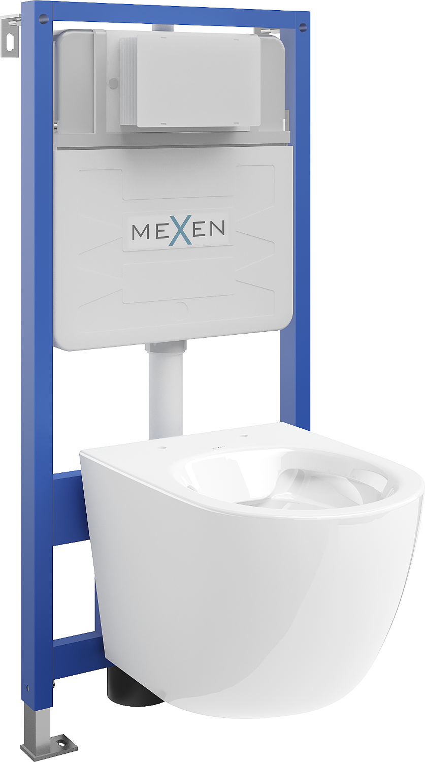 Mexen podomietkový WC systém Felix XS-U s WC misou Lena, biela- 6103322XX00